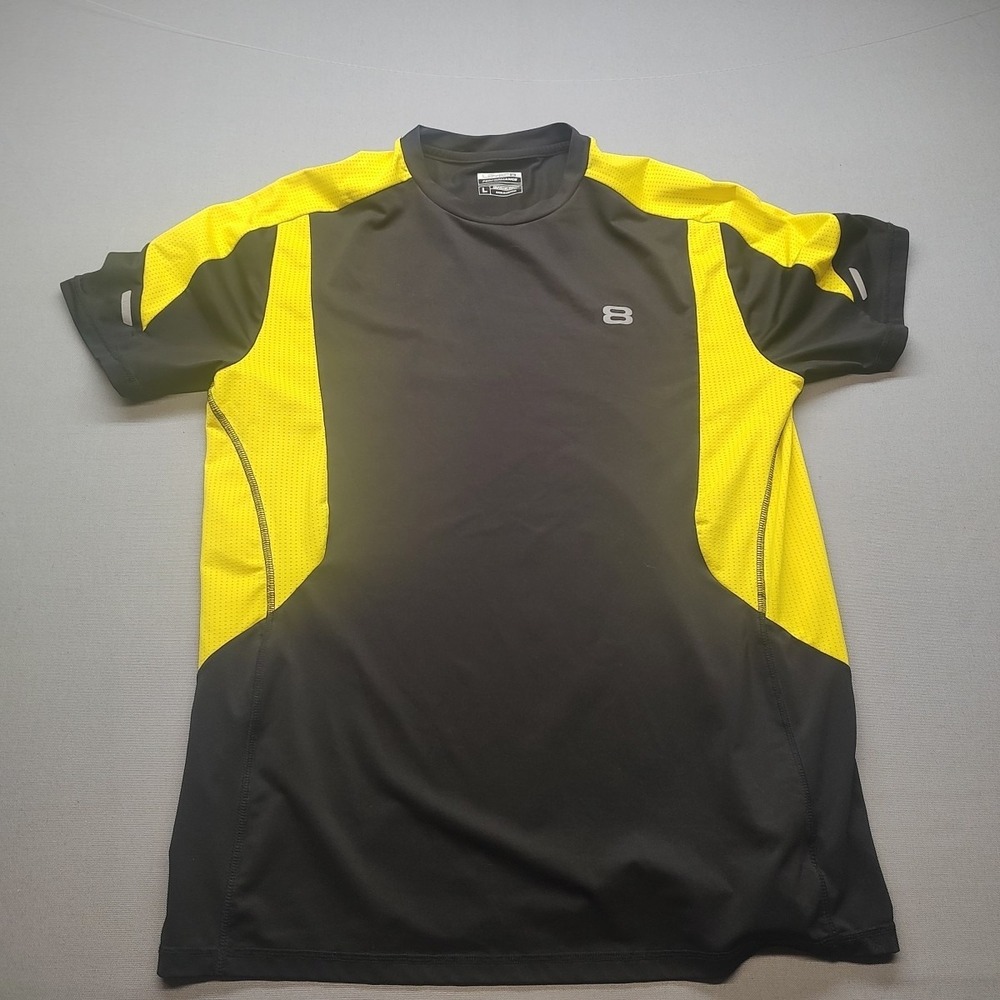Men's Layer 8 Performance Qwick-Dry Yellow And Black Shirt Size Large